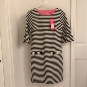 Lily Pulitzer White and Navy Striped Dress